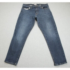 Lucky Brand Jeans Mens 36 x 32 Blue Cotton Blend Stretch 412 Athletic Slim
